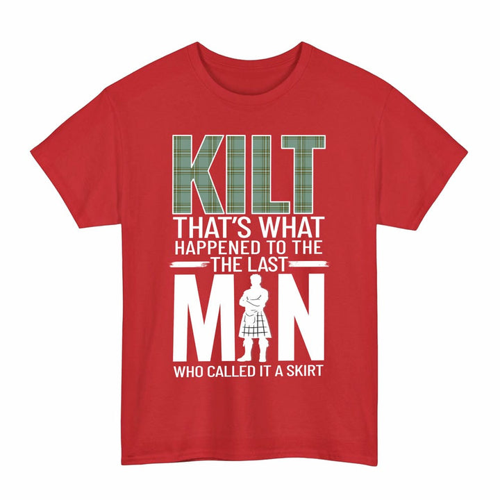 Scottish Kelly Dress Clan Tartan Funny Scotland Kilt T-Shirt Tartan Plaid Red Color