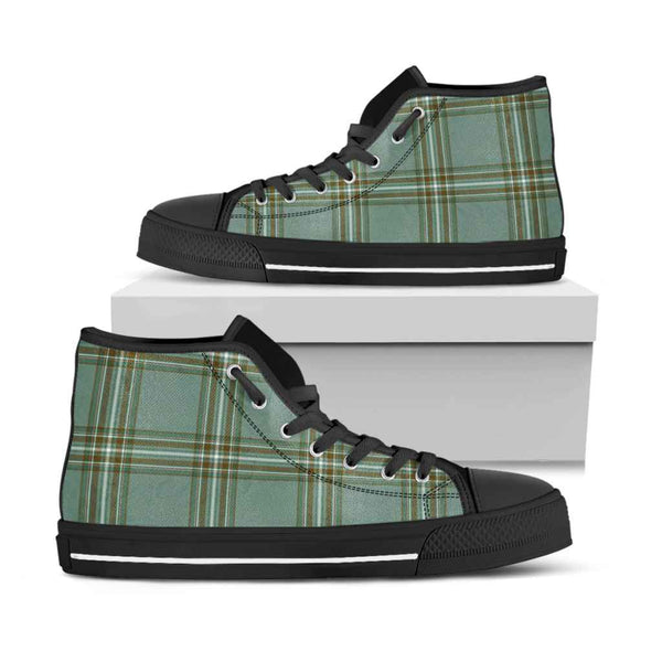 Scottish Kelly Dress Clan Tartan High Top Shoes Black Sole Tartan Plaid