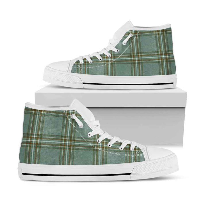 Scottish Kelly Dress Clan Tartan High Top Shoes White Sole Tartan Plaid