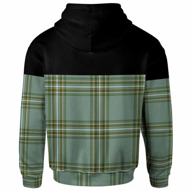Scottish Kelly Dress Clan Tartan Hoodie - Horizontal Style Back Side Tartan Plaid