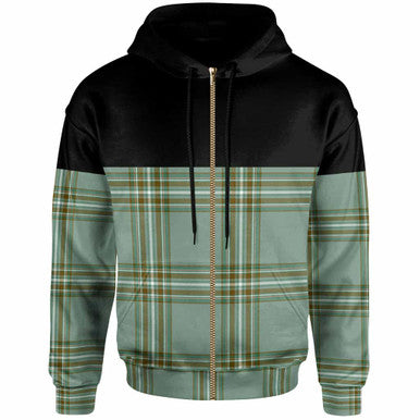 Scottish Kelly Dress Clan Tartan Hoodie - Horizontal Style Zip Tartan Plaid