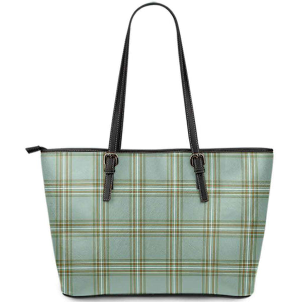 Scottish Kelly Dress Clan Tartan Leather Tote Tartan Plaid