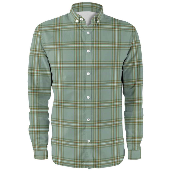 Scottish Kelly Dress Clan Tartan Long Sleeve Shirt Front Side Tartan Plaid