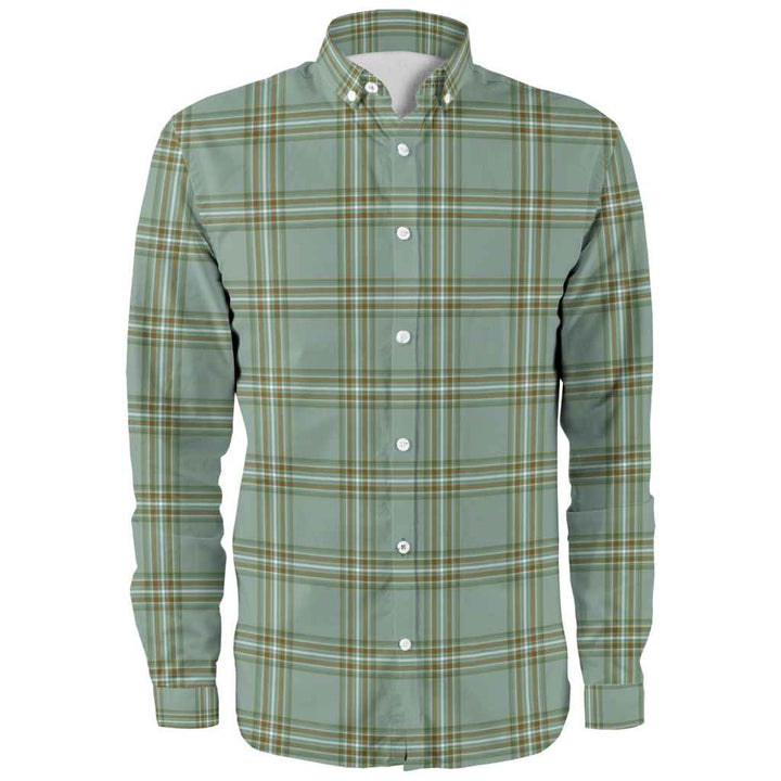 Scottish Kelly Dress Clan Tartan Long Sleeve Shirt Front Side Tartan Plaid