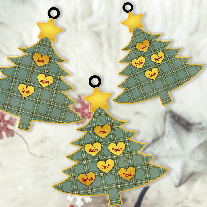 Scottish Kelly Dress Clan Tartan Ornament Custom Family Christmas Tree Tartan Plaid 2