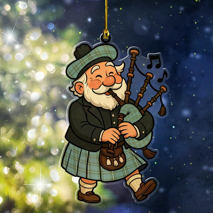 Scottish Kelly Dress Clan Tartan Ornament Scottish Santa In Kilt Tartan Plaid