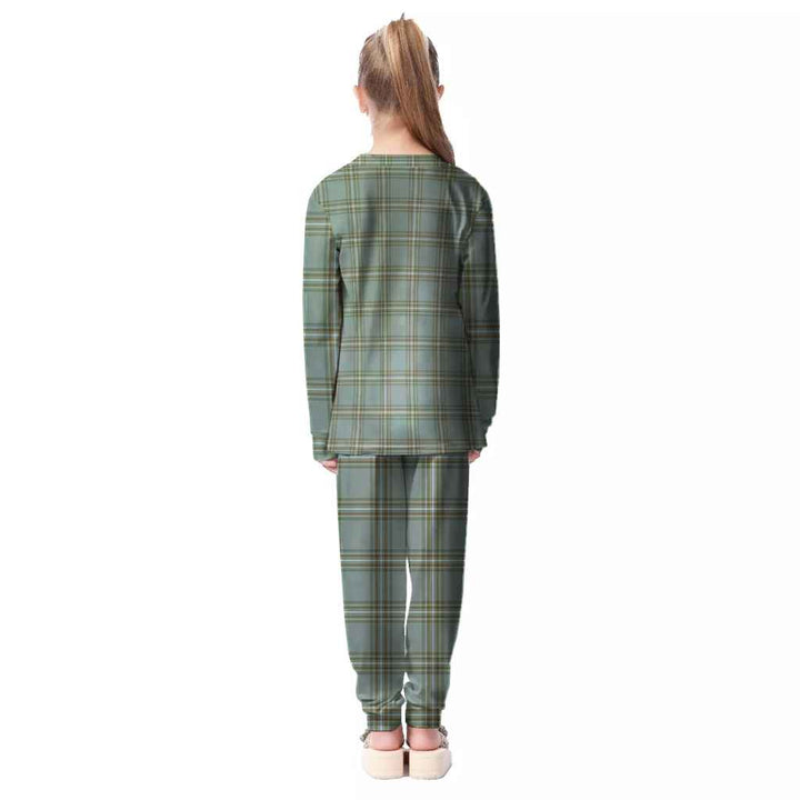 Scottish Kelly Dress Clan Tartan Pajama Set Kid Back Side Tartan Plaid