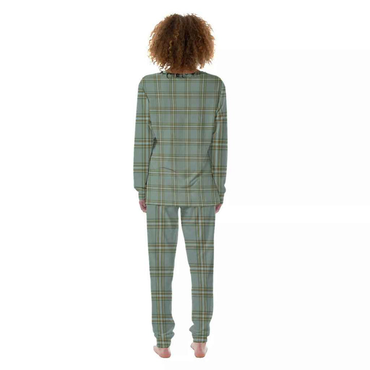 Scottish Kelly Dress Clan Tartan Pajama Set Women Back Side Tartan Plaid