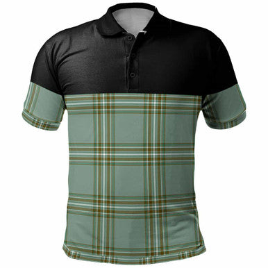 Scottish Kelly Dress Clan Tartan Polo Shirt - Horizontal Style Front Side Tartan Plaid