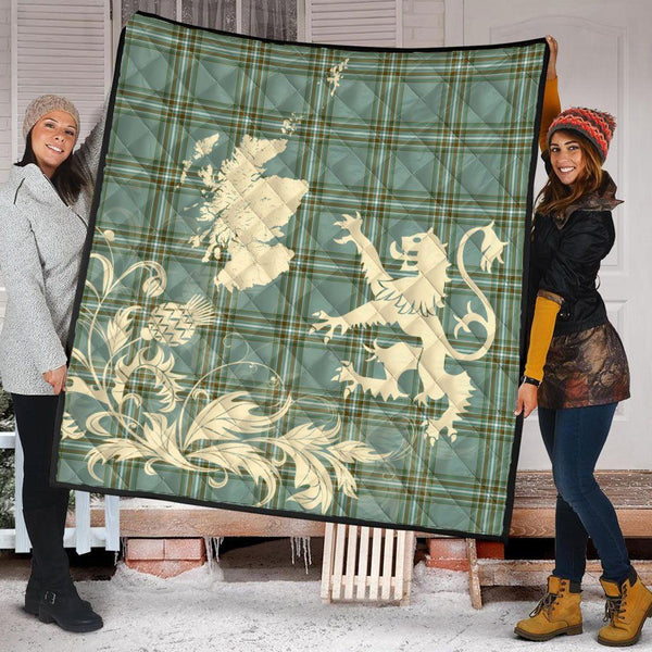 Scottish Kelly Dress Clan Tartan Quilt Rampant Lion with Thistle Tartan Plaid 2