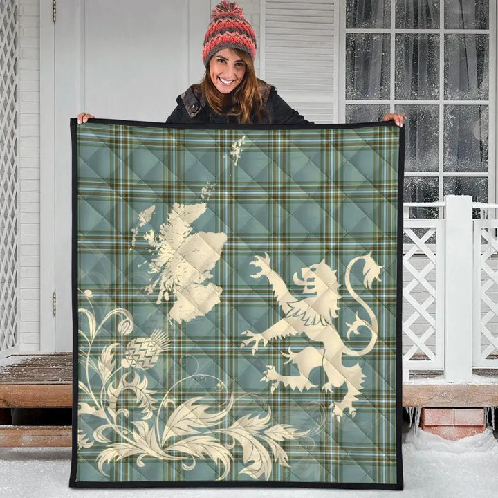 Scottish Kelly Dress Clan Tartan Quilt Rampant Lion with Thistle Tartan Plaid 3
