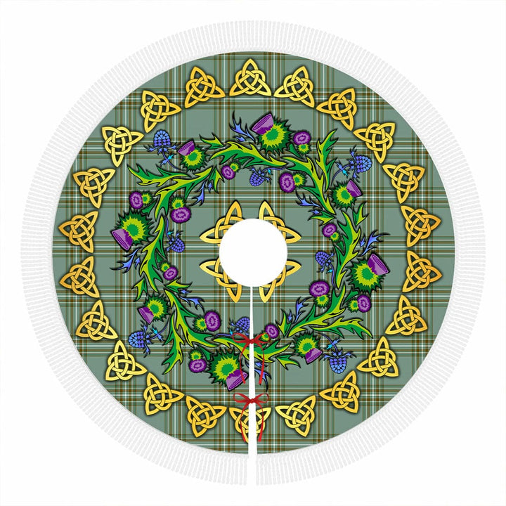 Scottish Kelly Dress Clan Tartan Thistle Celtic Knot Christmas Tree Skirt Tassels Tartan Plaid 1