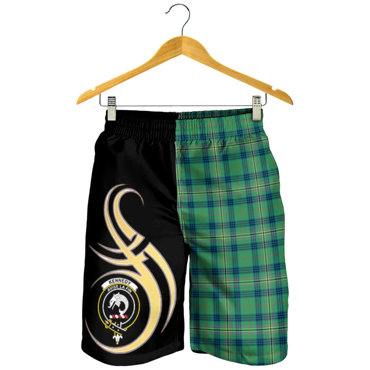 Scottish Kennedy Ancient Clan Crest Tartan Believe in Me Men's Shorts