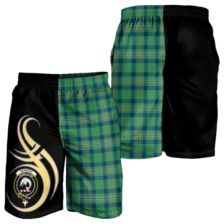 Scottish Kennedy Ancient Clan Crest Tartan Believe in Me Men's Shorts