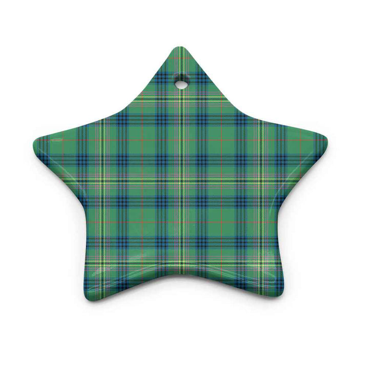 Scottish Kennedy Ancient Clan Tartan Ceramic Ornament Star Shape Tartan Plaid