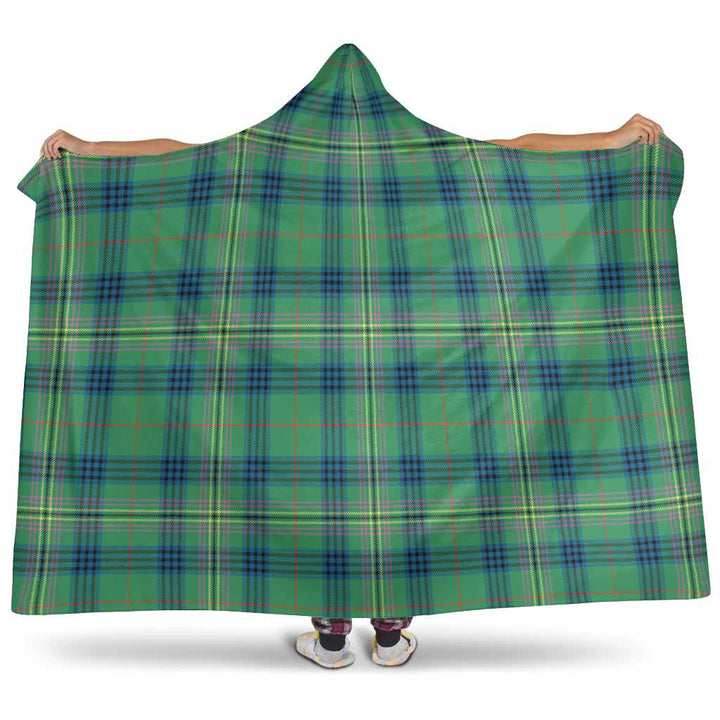 Scottish Kennedy Ancient Clan Tartan Hooded Blanket Tartan Plaid 1
