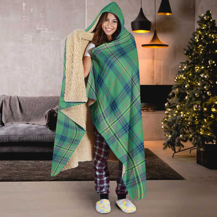 Scottish Kennedy Ancient Clan Tartan Hooded Blanket Tartan Plaid 6