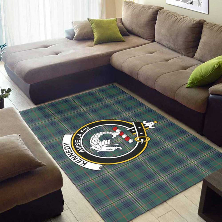 Scottish Kennedy Clan Crest Tartan Area Rug Tartan Plaid 2