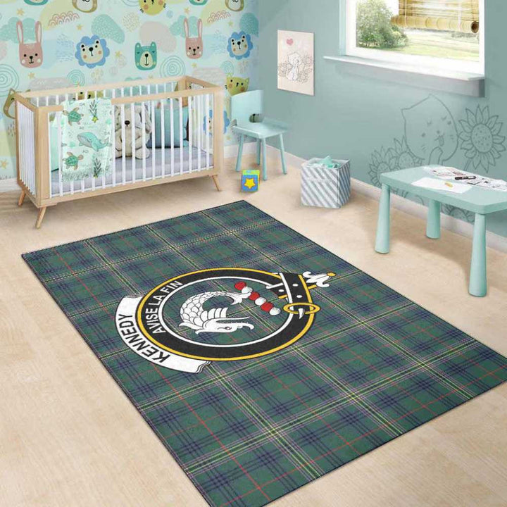Scottish Kennedy Clan Crest Tartan Area Rug Tartan Plaid 5