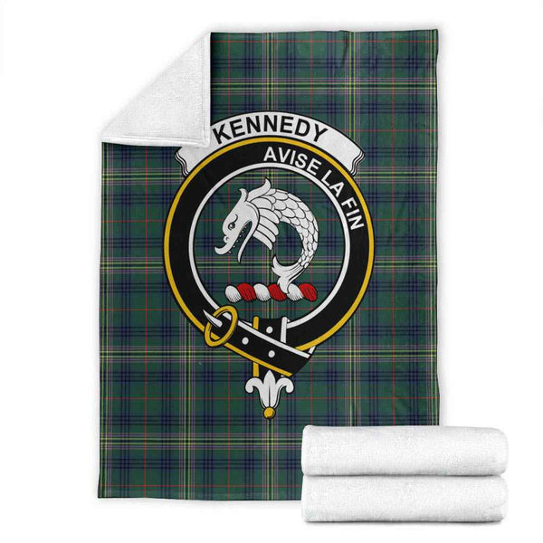 Scottish Kennedy Clan Crest Tartan Blanket Tartan Plaid 1
