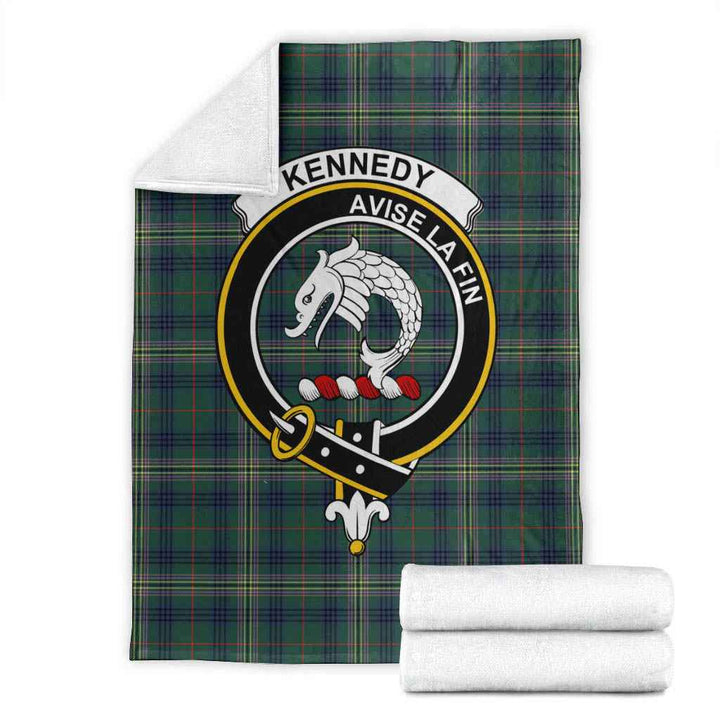 Scottish Kennedy Clan Crest Tartan Blanket Tartan Plaid 1