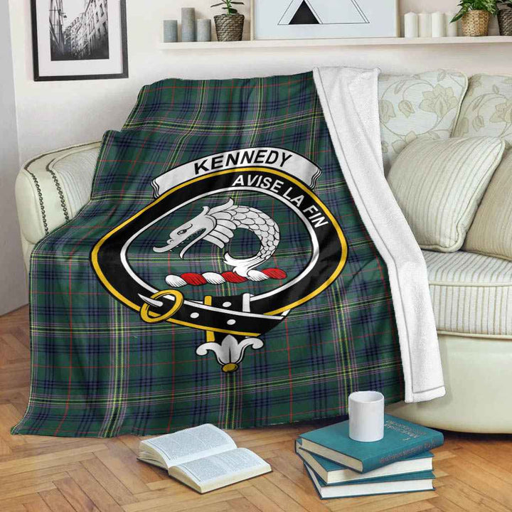 Scottish Kennedy Clan Crest Tartan Blanket Tartan Plaid 2