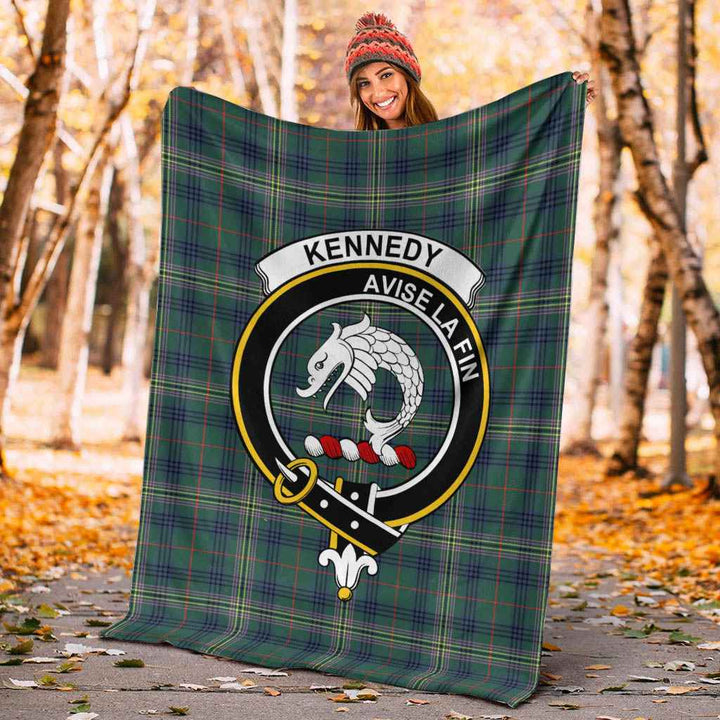 Scottish Kennedy Clan Crest Tartan Blanket Tartan Plaid 4