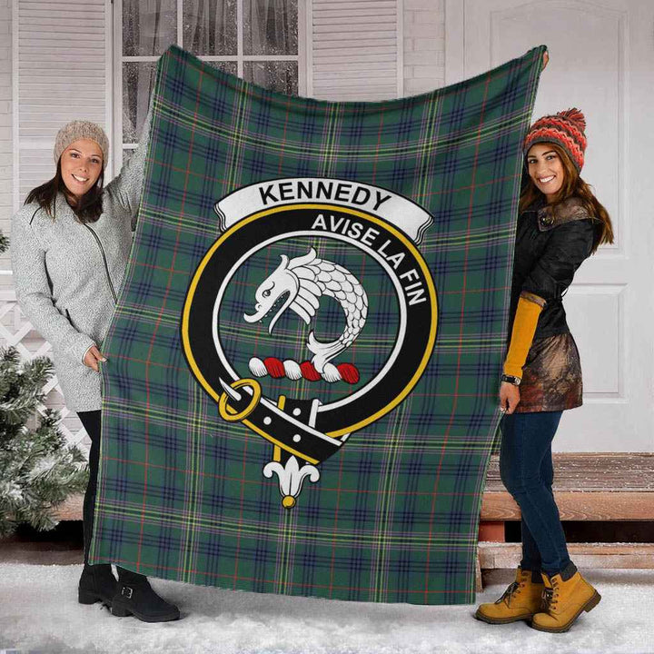 Scottish Kennedy Clan Crest Tartan Blanket Tartan Plaid 5