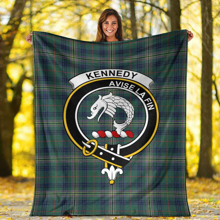 Scottish Kennedy Clan Crest Tartan Blanket Tartan Plaid 6