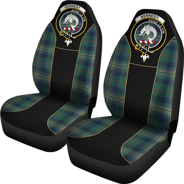 Scottish Kennedy Clan Crest Tartan Car Seat Covers - Special Style 2