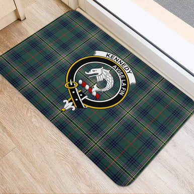 Scottish Kennedy Clan Crest Tartan Door Mat Tartan Plaid 2