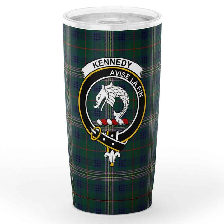 Scottish Kennedy Clan Crest Tartan Insulated Tumbler Tartan Plaid 1