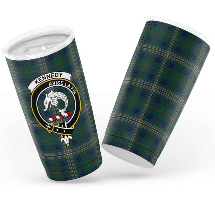 Scottish Kennedy Clan Crest Tartan Insulated Tumbler Tartan Plaid 3