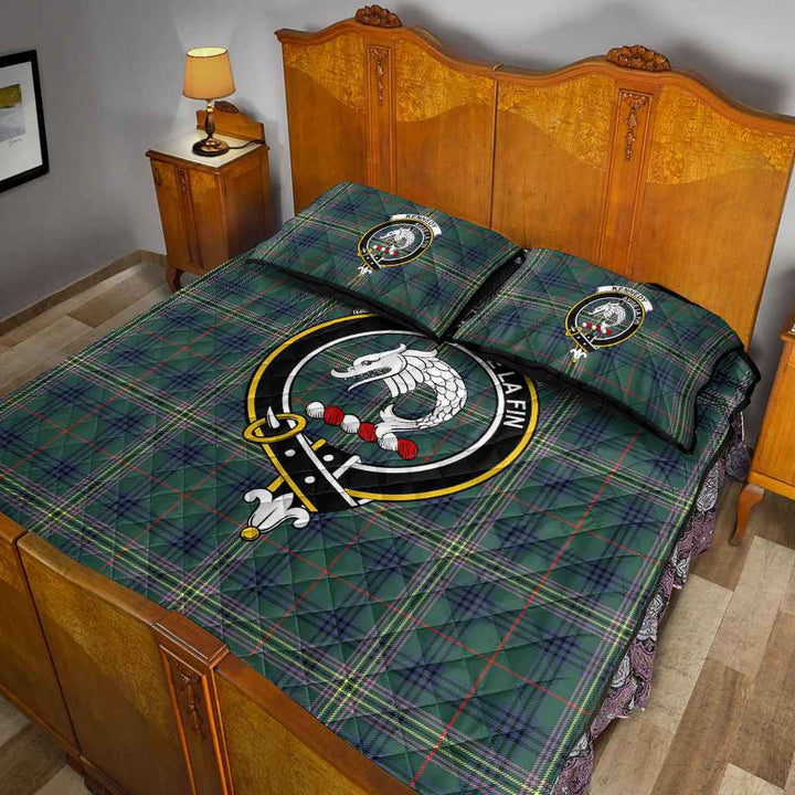 Scottish Kennedy Clan Crest Tartan Quilt Bed Set Tartan Plaid 5
