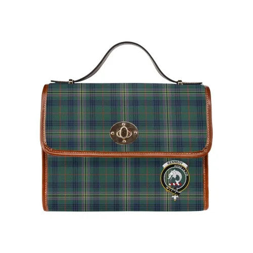 Scottish Kennedy Clan Crest Tartan Waterproof Canvas Bag Tartan Plaid 2