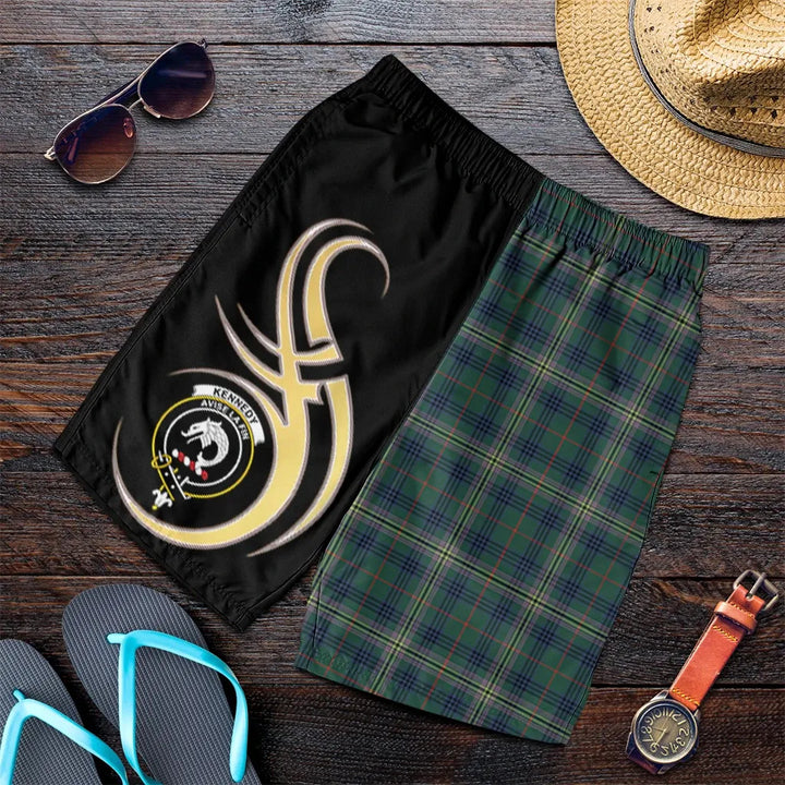 Scottish Kennedy Modern Clan Crest Tartan Believe in Me Men's Shorts