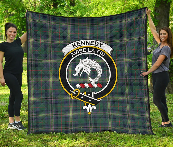 Scottish Kennedy Modern Clan Crest Tartan Quilt Tartan Plaid 1