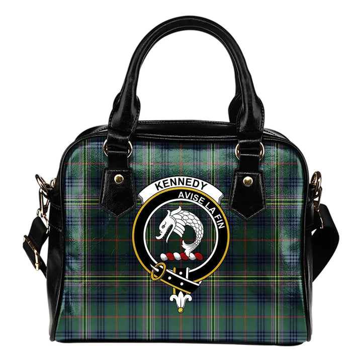 Scottish Kennedy Modern Clan Crest Tartan Shoulder Handbag Tartan Plaid 1