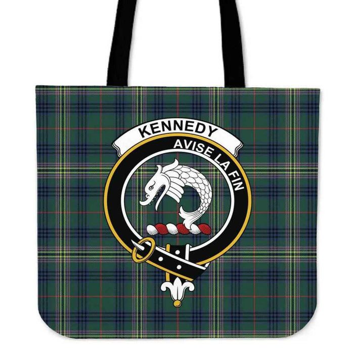 Scottish Kennedy Modern Clan Crest Tartan Tote Bag Tartan Plaid