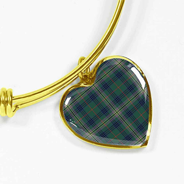 Scottish Kennedy Modern Clan Tartan Bangle Heart Tartan Plaid 2