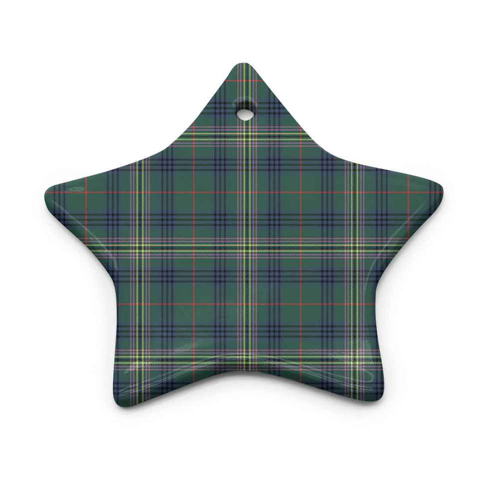 Scottish Kennedy Modern Clan Tartan Ceramic Ornament Star Shape Tartan Plaid