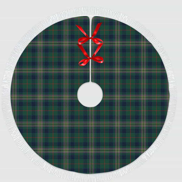 Scottish Kennedy Modern Clan Tartan Christmas Tree Skirt Tassels 1 Tartan Plaid