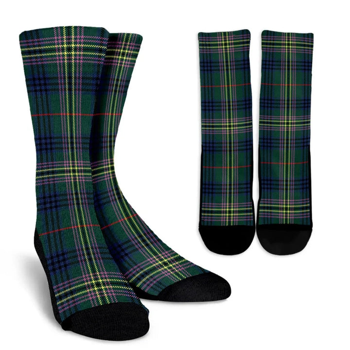 Scottish Kennedy Modern Clan Tartan Crew Socks