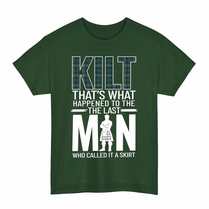 Scottish Kennedy Modern Clan Tartan Funny Scotland Kilt T-Shirt Tartan Plaid Forest Green Color