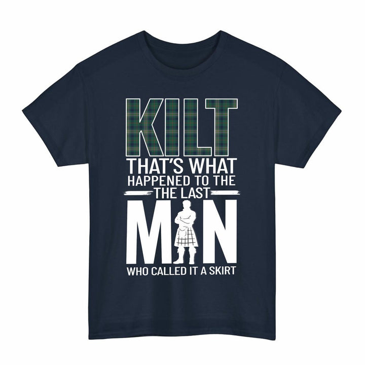 Scottish Kennedy Modern Clan Tartan Funny Scotland Kilt T-Shirt Tartan Plaid Navy Color