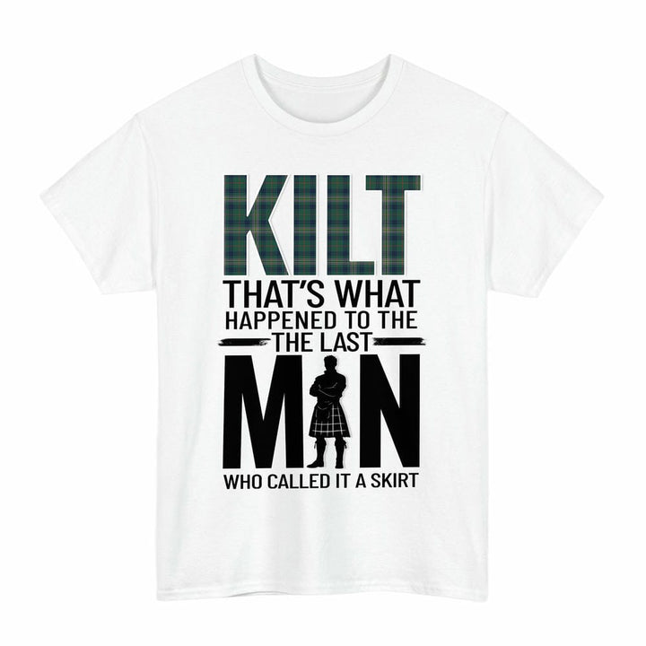 Scottish Kennedy Modern Clan Tartan Funny Scotland Kilt T-Shirt Tartan Plaid White Color