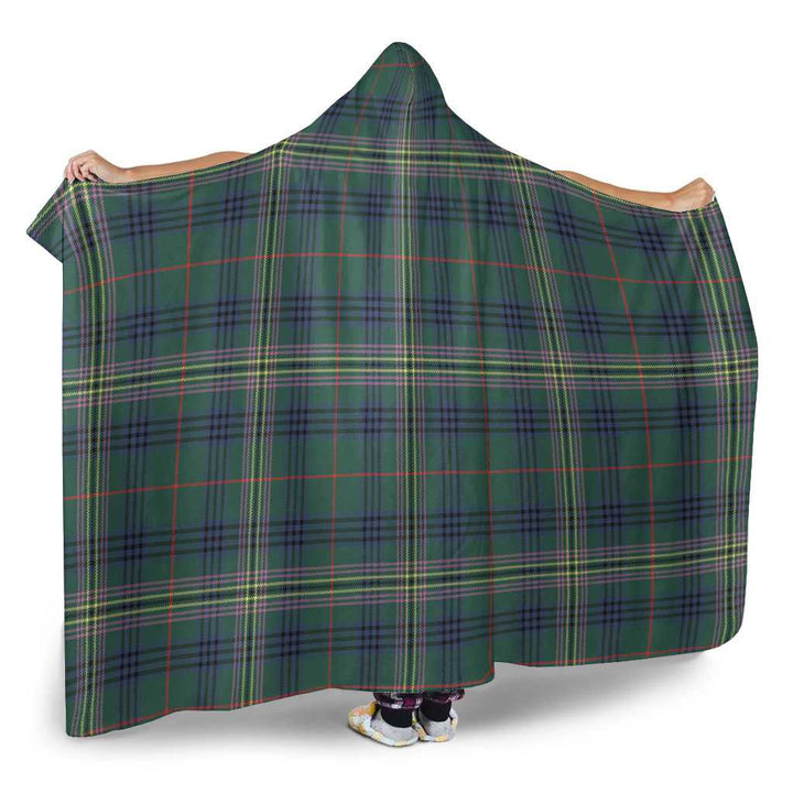 Scottish Kennedy Modern Clan Tartan Hooded Blanket Tartan Plaid 2