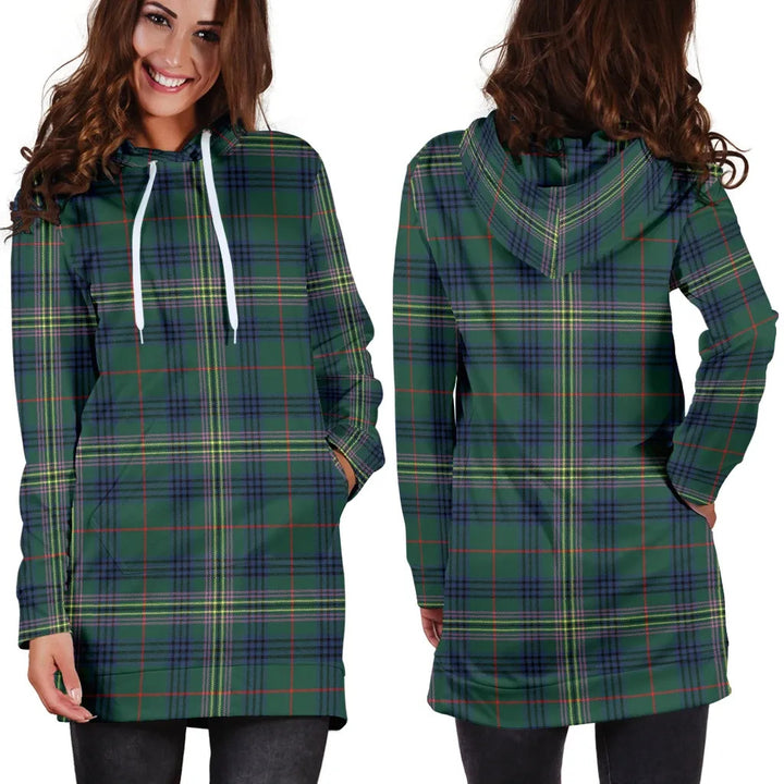 Scottish Kennedy Modern Clan Tartan Hoodie Dress