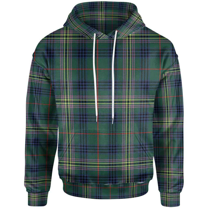 Scottish Kennedy Modern Clan Tartan Hoodie Front Side Tartan Plaid