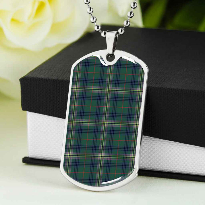 Scottish Kennedy Modern Clan Tartan Military Dog Tag Necklace Tartan Plaid 5